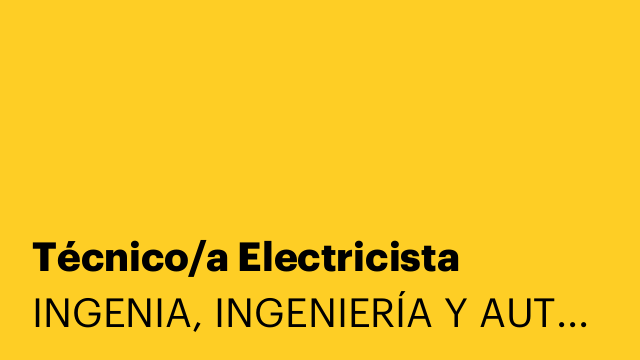 Técnico/a Electricista