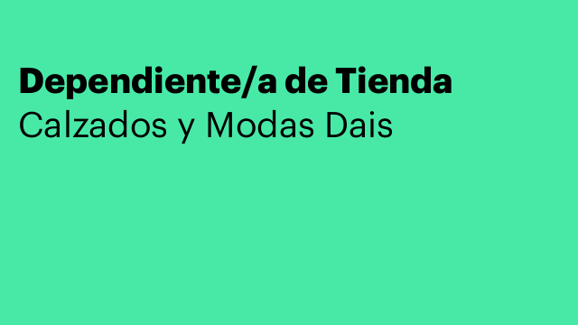 Dependiente/a de Tienda