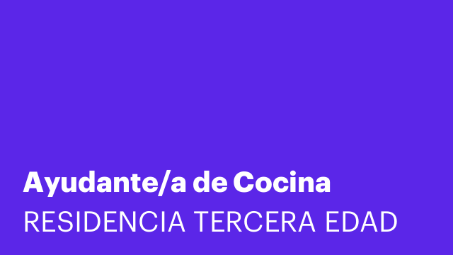 Ayudante/a de Cocina