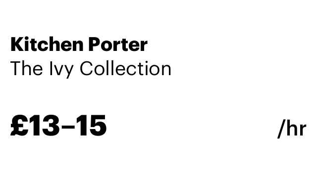 Kitchen Porter