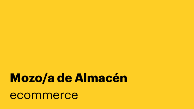 Mozo/a de Almacén