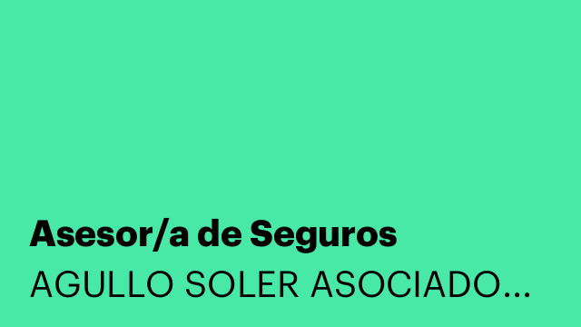 Asesor/a de Seguros