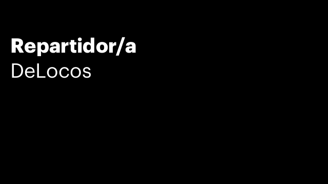 Repartidor/a