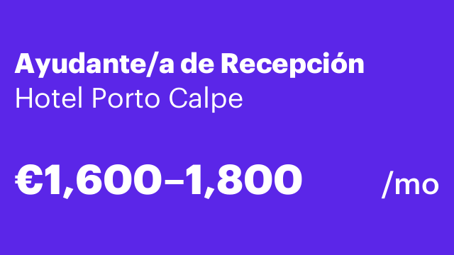 Ayudante/a de Recepción