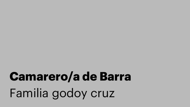 Camarero/a de Barra