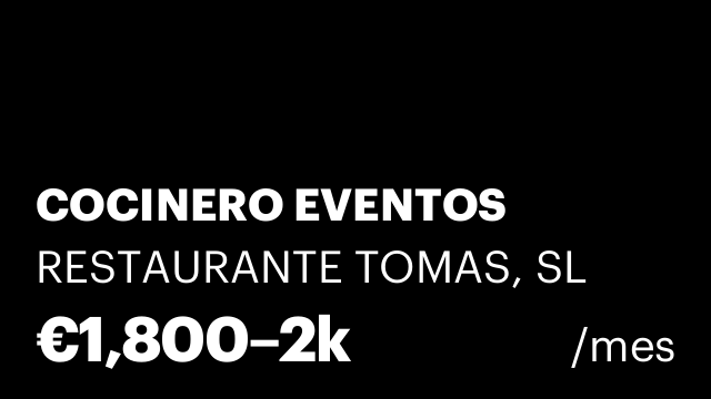 COCINERO EVENTOS