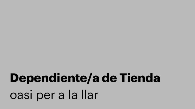 Dependiente/a de Tienda