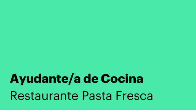 Ayudante/a de Cocina