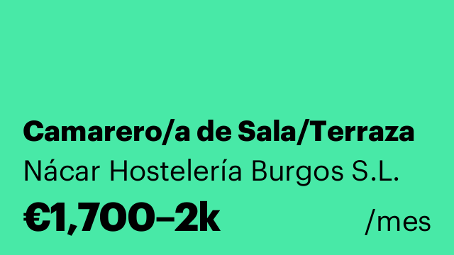 Camarero/a de Sala/Terraza