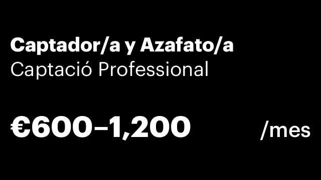 Captador/a y Azafato/a