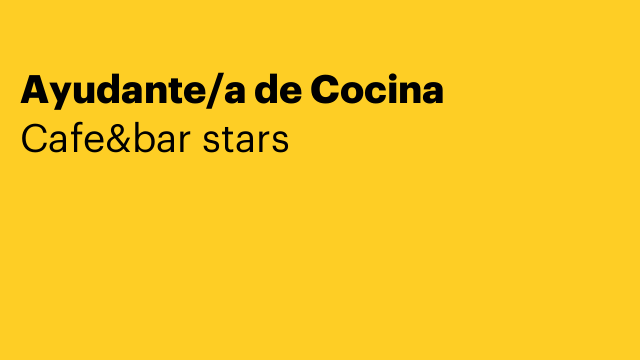 Ayudante/a de Cocina