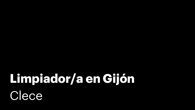 Limpiador/a en Gijón