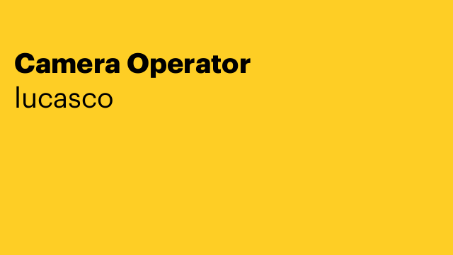 Camera Operator