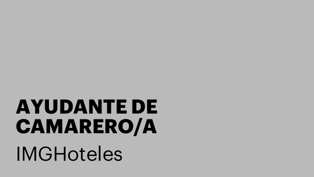 AYUDANTE DE CAMARERO/A