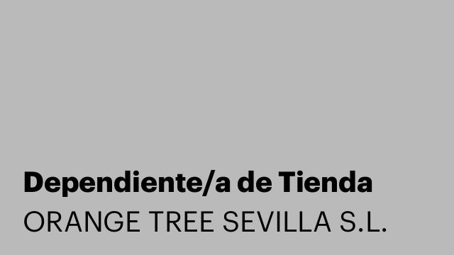 Dependiente/a de Tienda