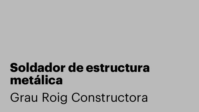 Soldador de estructura metálica