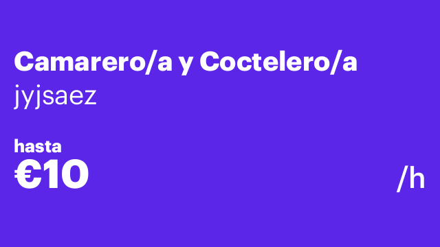 Camarero/a y Coctelero/a