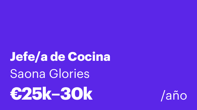 Jefe/a de Cocina