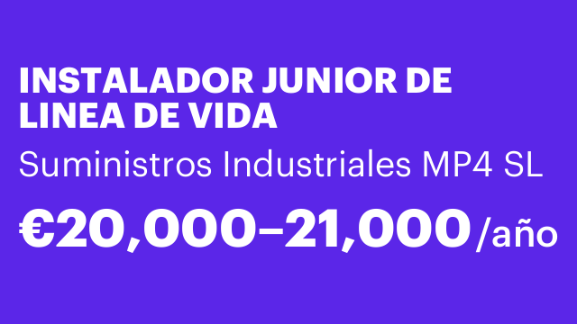 INSTALADOR JUNIOR DE LINEA DE VIDA