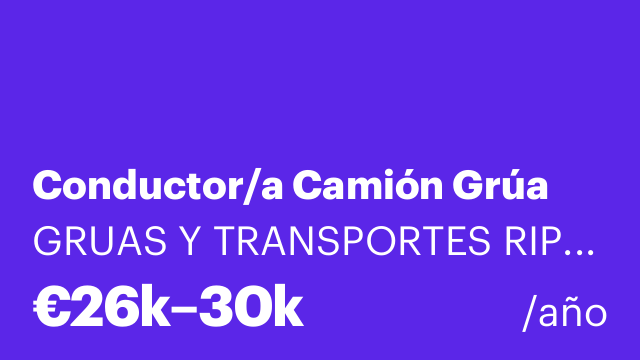 Conductor/a Camión Grúa