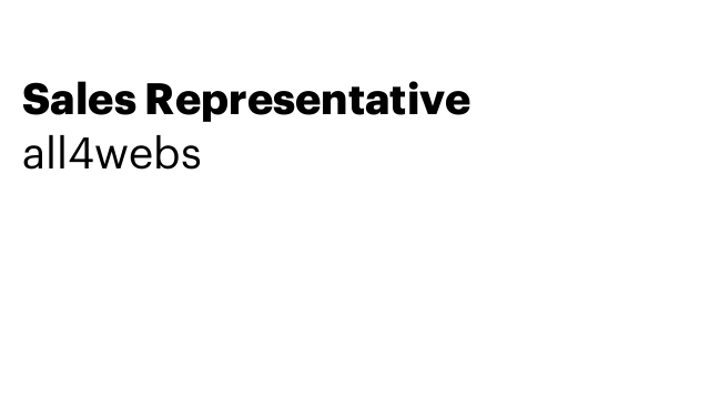 Sales Representative
