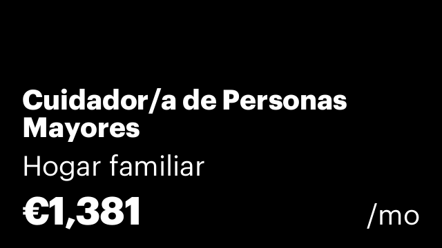 Cuidador/a de Personas Mayores