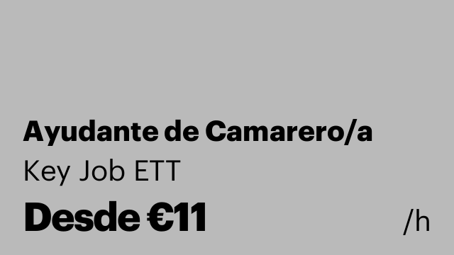Ayudante de Camarero/a
