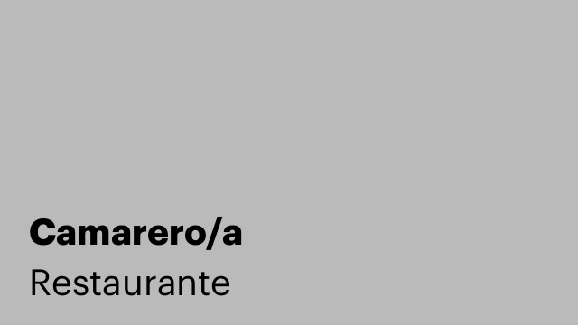 Camarero/a