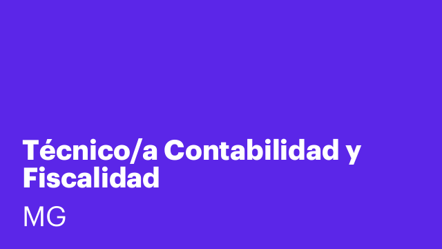 Técnico/a Contabilidad y Fiscalidad