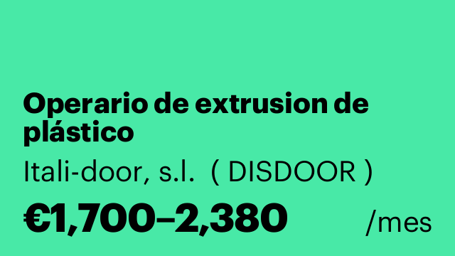 Operario de extrusion de plástico