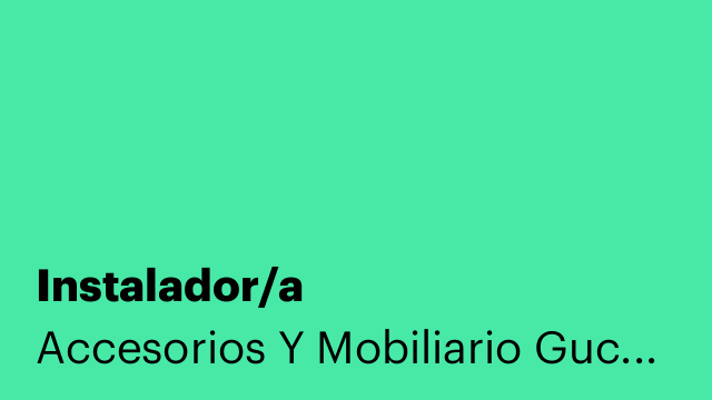 Instalador/a