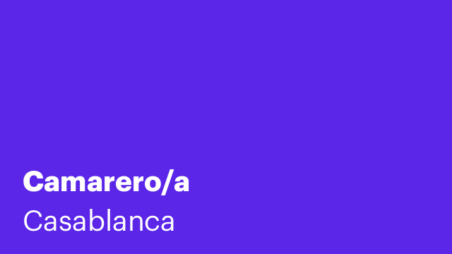 Camarero/a