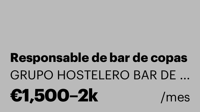 Responsable de bar de copas