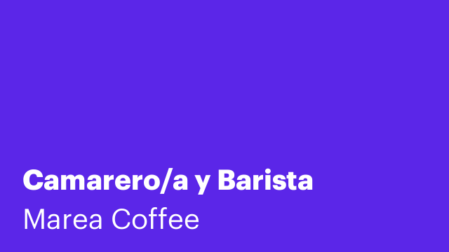 Camarero/a y Barista