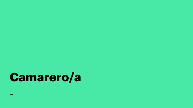 Camarero/a