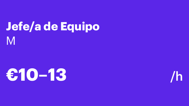 Jefe/a de Equipo