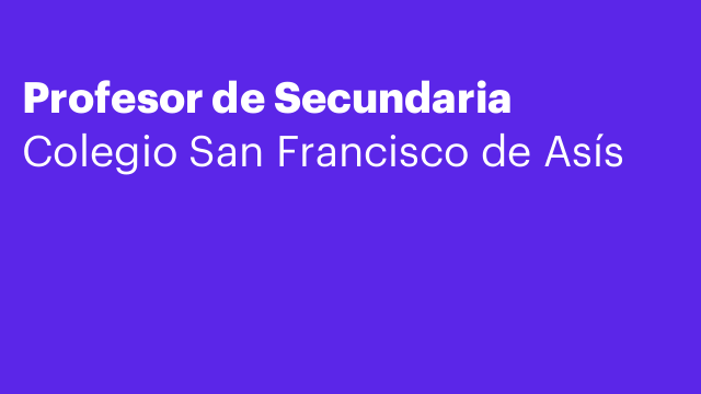 Profesor de Secundaria