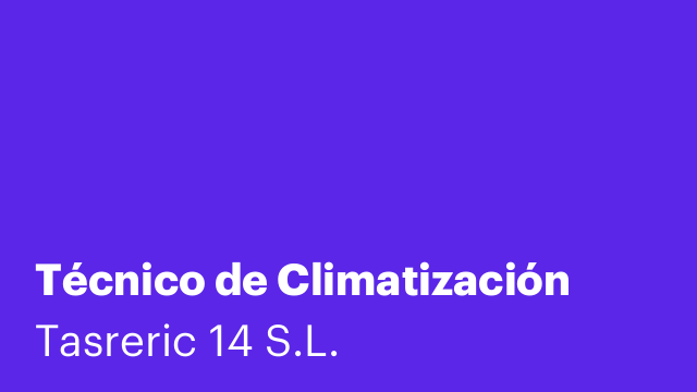 Técnico de Climatización