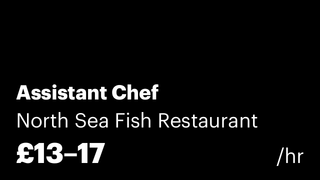 Assistant Chef