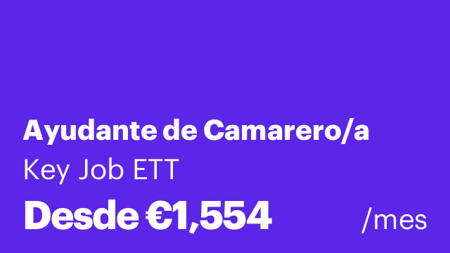 Ayudante de Camarero/a