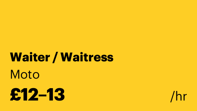 Waiter / Waitress