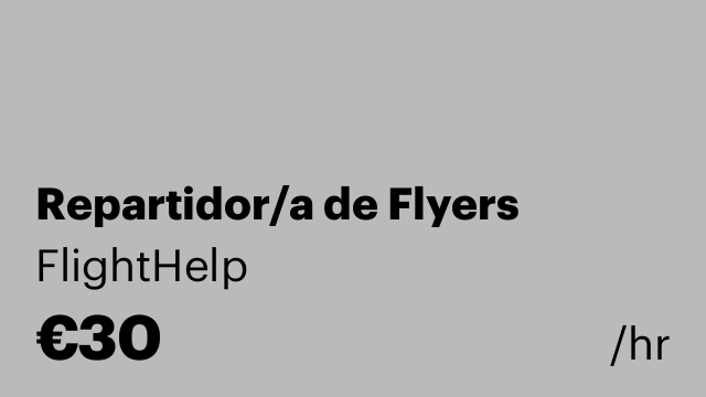 Repartidor/a de Flyers