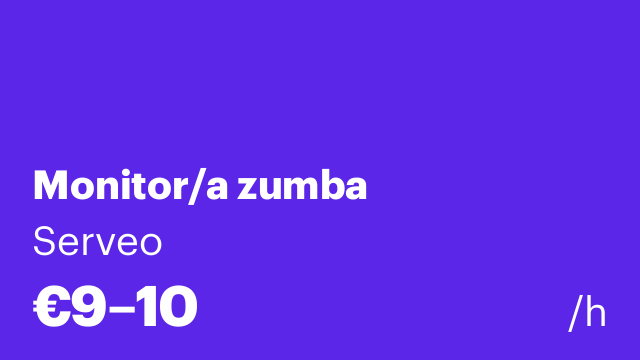 Monitor/a zumba