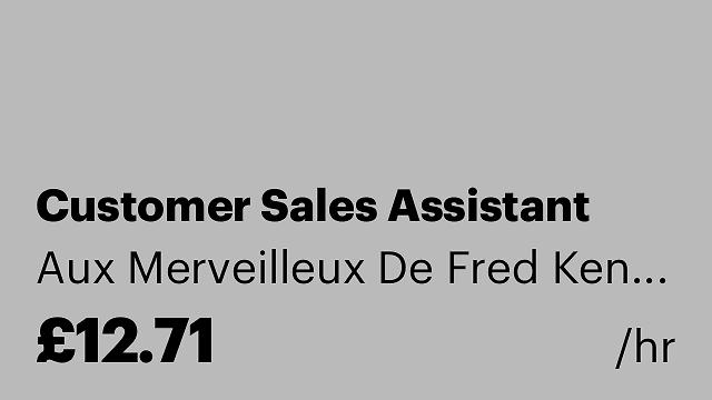 Customer Sales Assistant