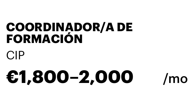 COORDINADOR/A DE FORMACIÓN