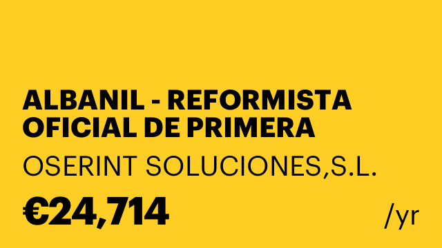 ALBANIL - REFORMISTA  OFICIAL DE PRIMERA