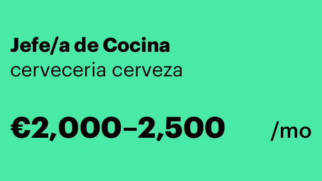 Jefe/a de Cocina