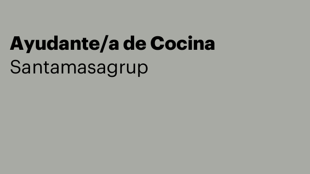 Ayudante/a de Cocina