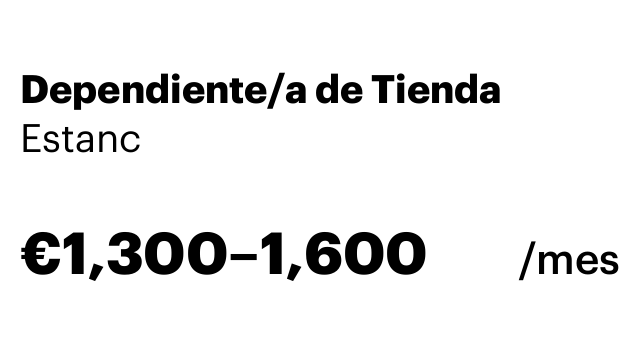 Dependiente/a de Tienda