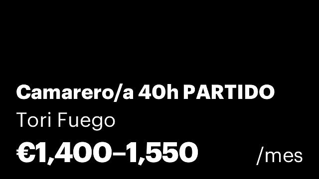 Camarero/a 40h PARTIDO